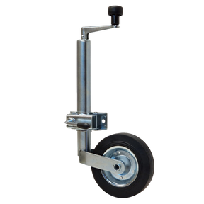 Jockey Wheel & Clamp - Telescopic 34mm Tube Trailer Stand Max Load 75kg