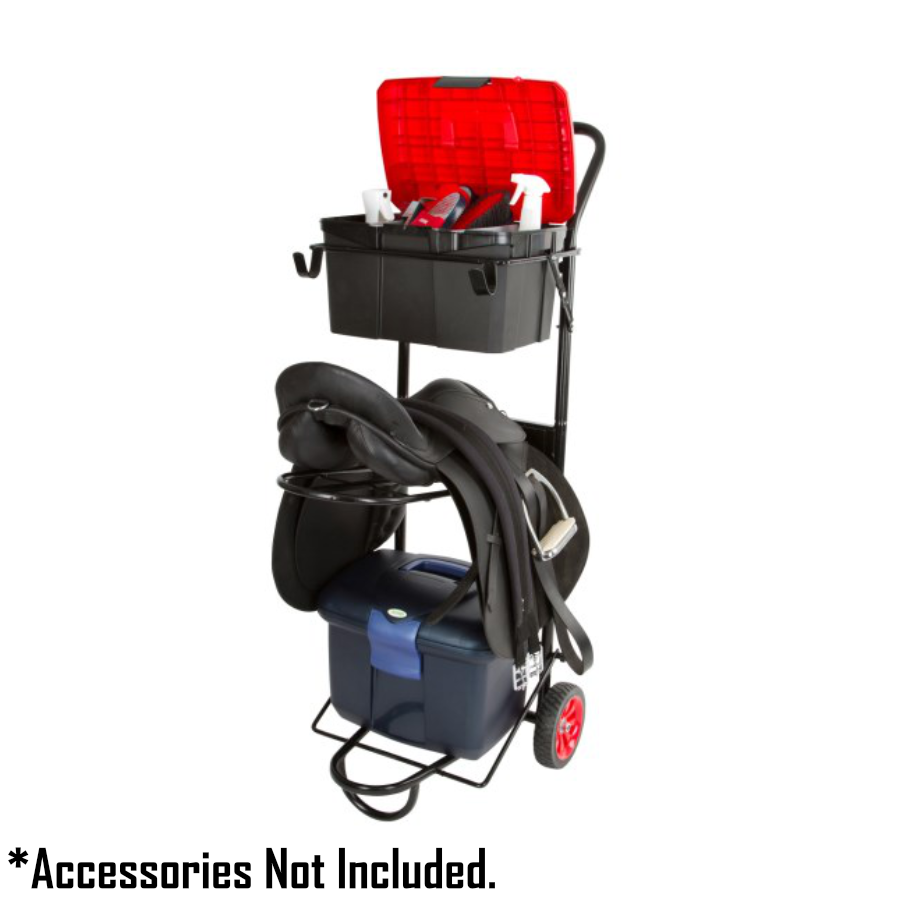 Saddle Rack Stand Trolley 3 Tier Tack Bridle Caddy Show Rack Storage Trolley