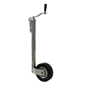 Jockey Wheel Heavy Duty Ribbed 48mm Tube Telescopic Trailer Stand Max Load 500kg