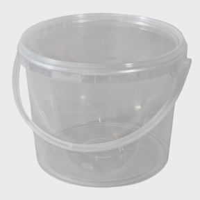 5L Plastic Bucket Tub MultiPurpose Storage Container Clear w/ Lid Carry Handle