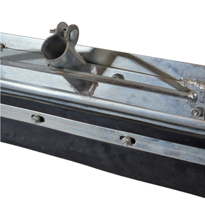 Yard Scraper Slurry Pusher Heavy Duty Metal Floor Squeegee Straight w/ Rubber Blade 18-34" (Shaft not included)