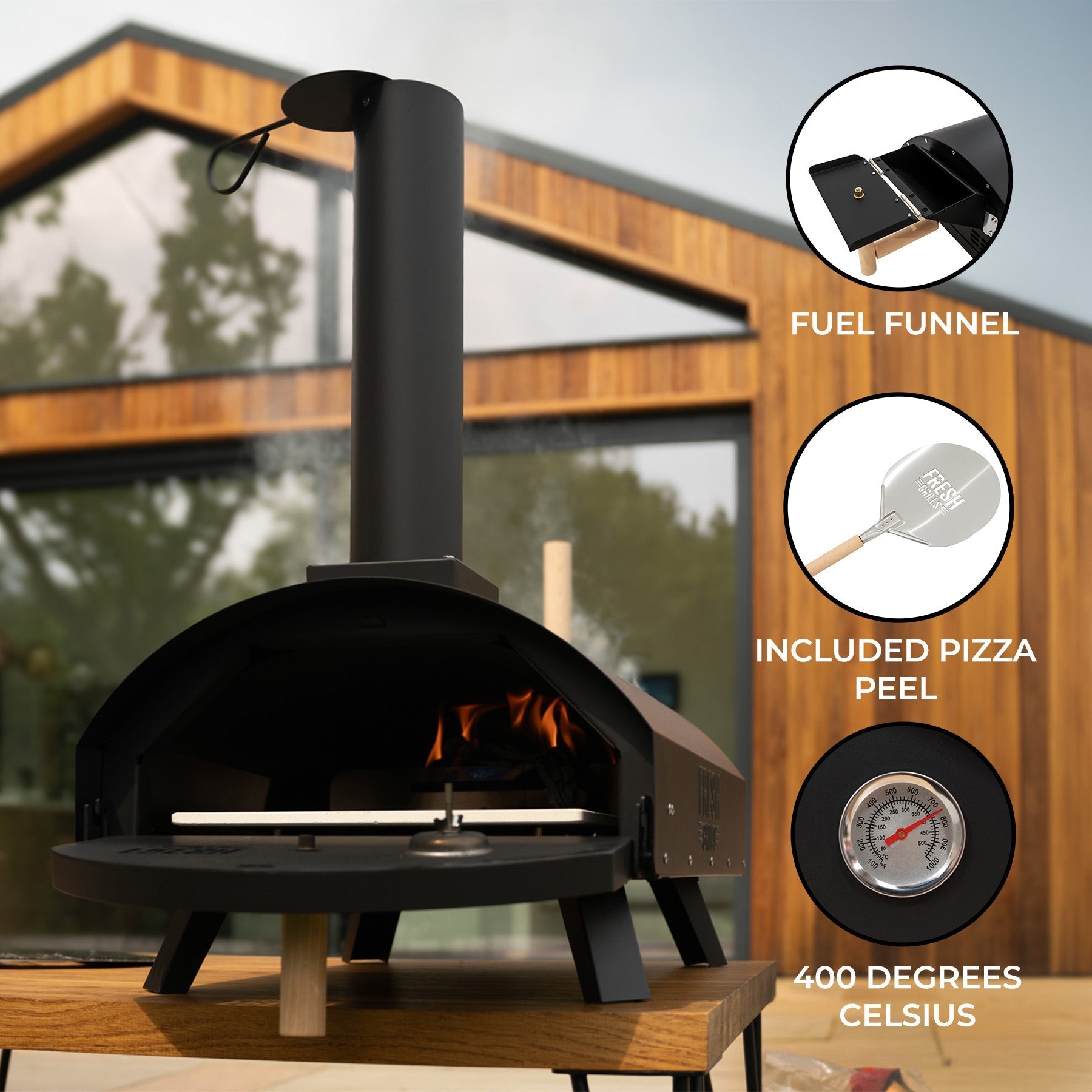 Fresh Grills Classic Outdoor Pizza Oven for Backyard Cooking