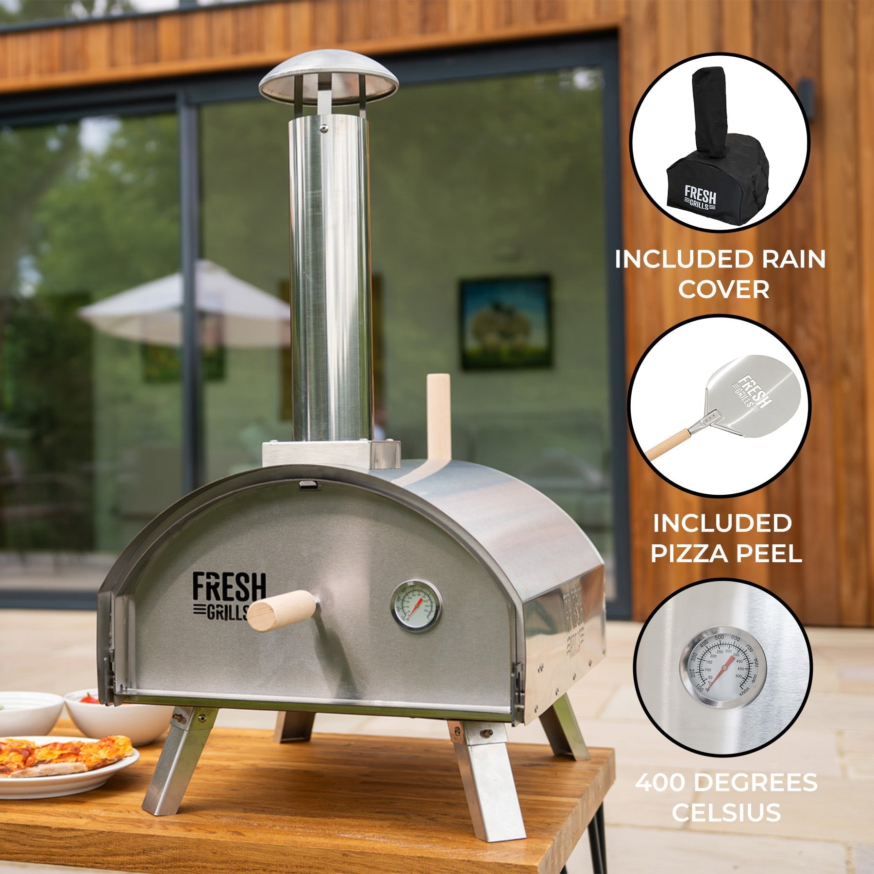 Fresh Grills Premium Outdoor Pizza Oven for Backyard Cooking
