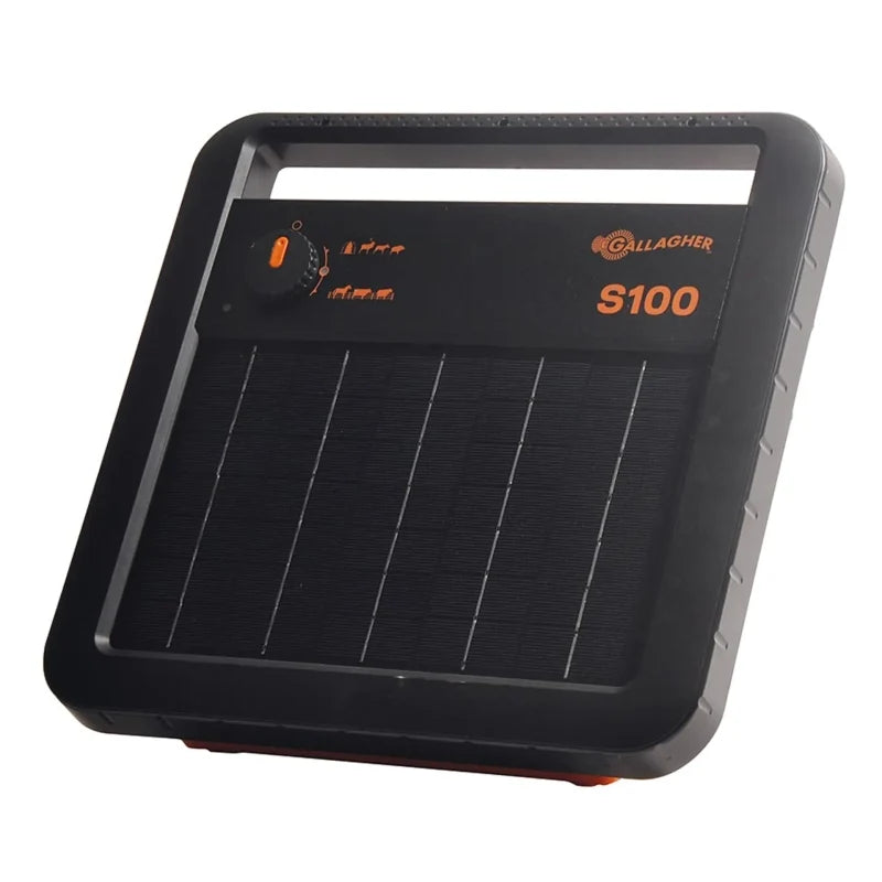 Gallagher S100 Solar Electric Fence Energiser - 1J 30km