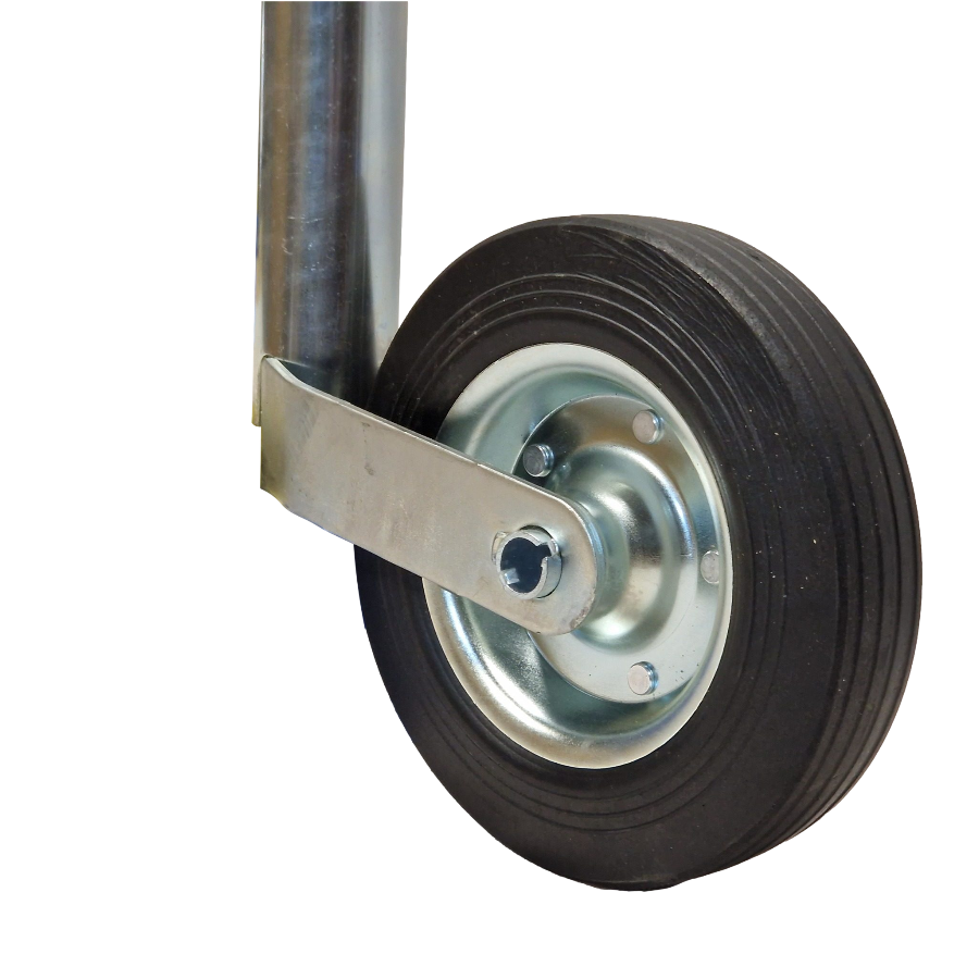 Jockey Wheel & Clamp - Telescopic 48mm Tube Trailer Stand Max Load 150kg