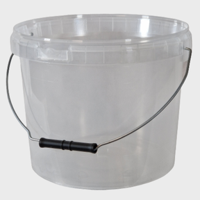 8L Plastic Bucket Tub MultiPurpose Storage Container Clear w/ Lid Carry Handle
