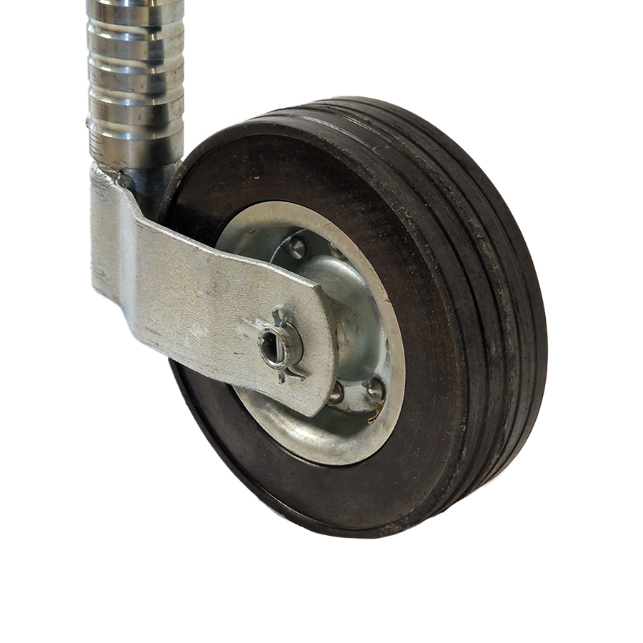 Jockey Wheel Heavy Duty Ribbed 48mm Tube Telescopic Trailer Stand Max Load 500kg