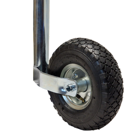 Jockey Wheel w/ Balloon Tyre - Telescopic 48mm Tube Trailer Stand Max Load 150kg