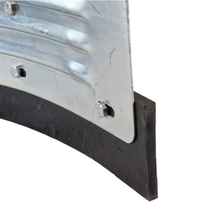 Yard Scraper Slurry Pusher Heavy Duty Metal Floor Squeegee Curved w/ Rubber Blade 18-34" (Shaft not included)