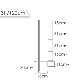 120cm Multipurpose Steel Post for Bolt-On Insulators w/ Thread-In Step