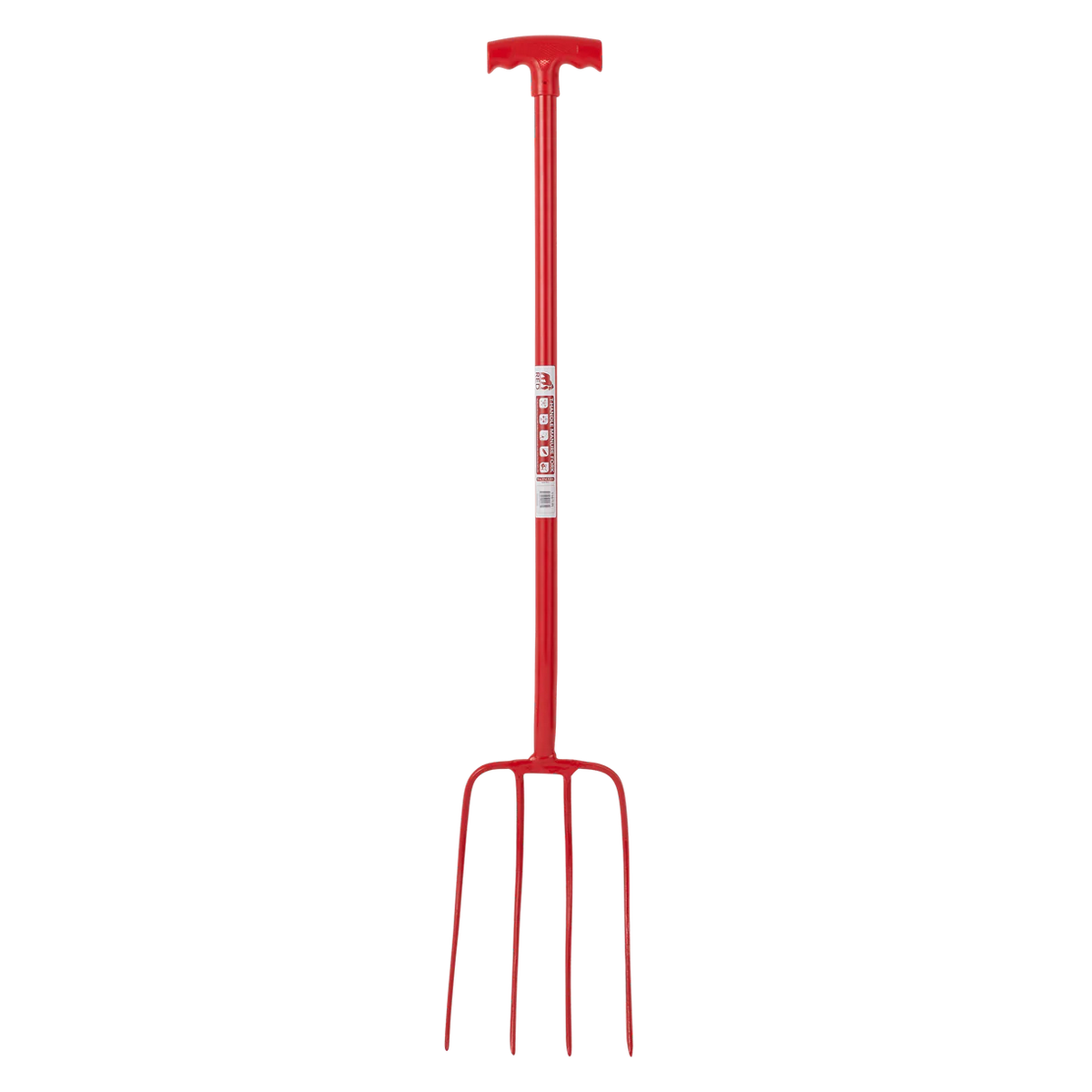Red Gorilla 4 Prong Manure Fork with T Handle