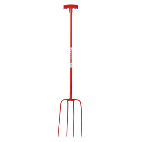 Red Gorilla 4 Prong Manure Fork with T Handle