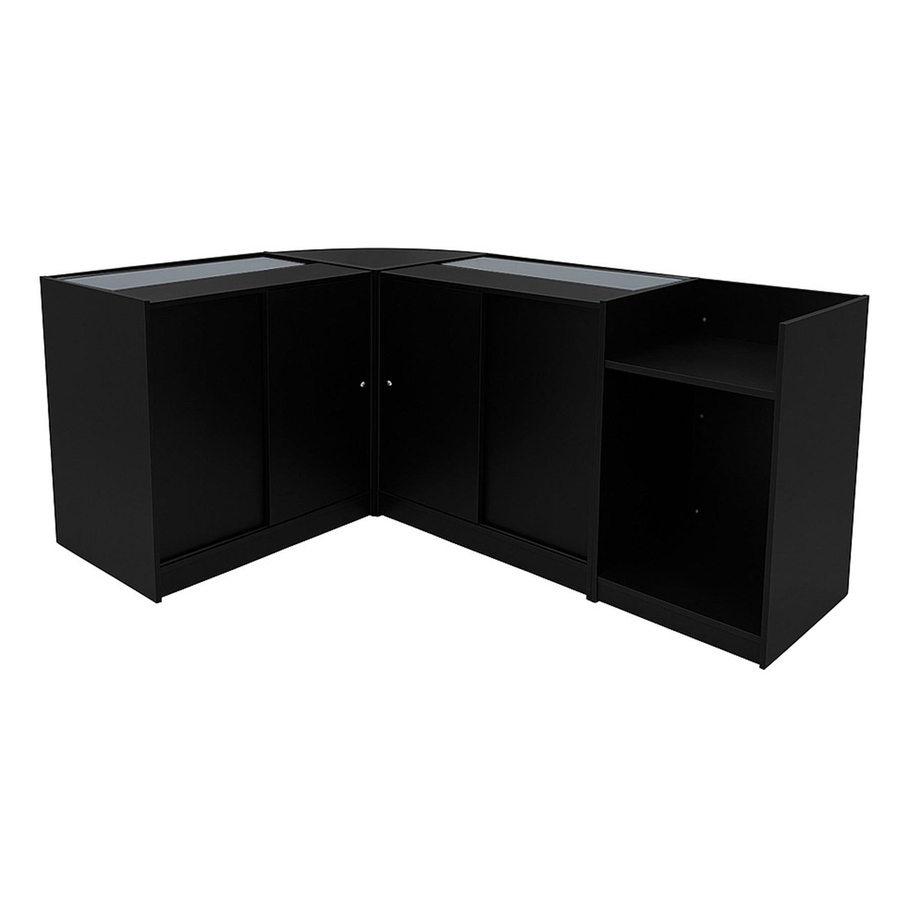 Luna LED Shop Counter Set CM60, TB60, and 2x B900 – Black