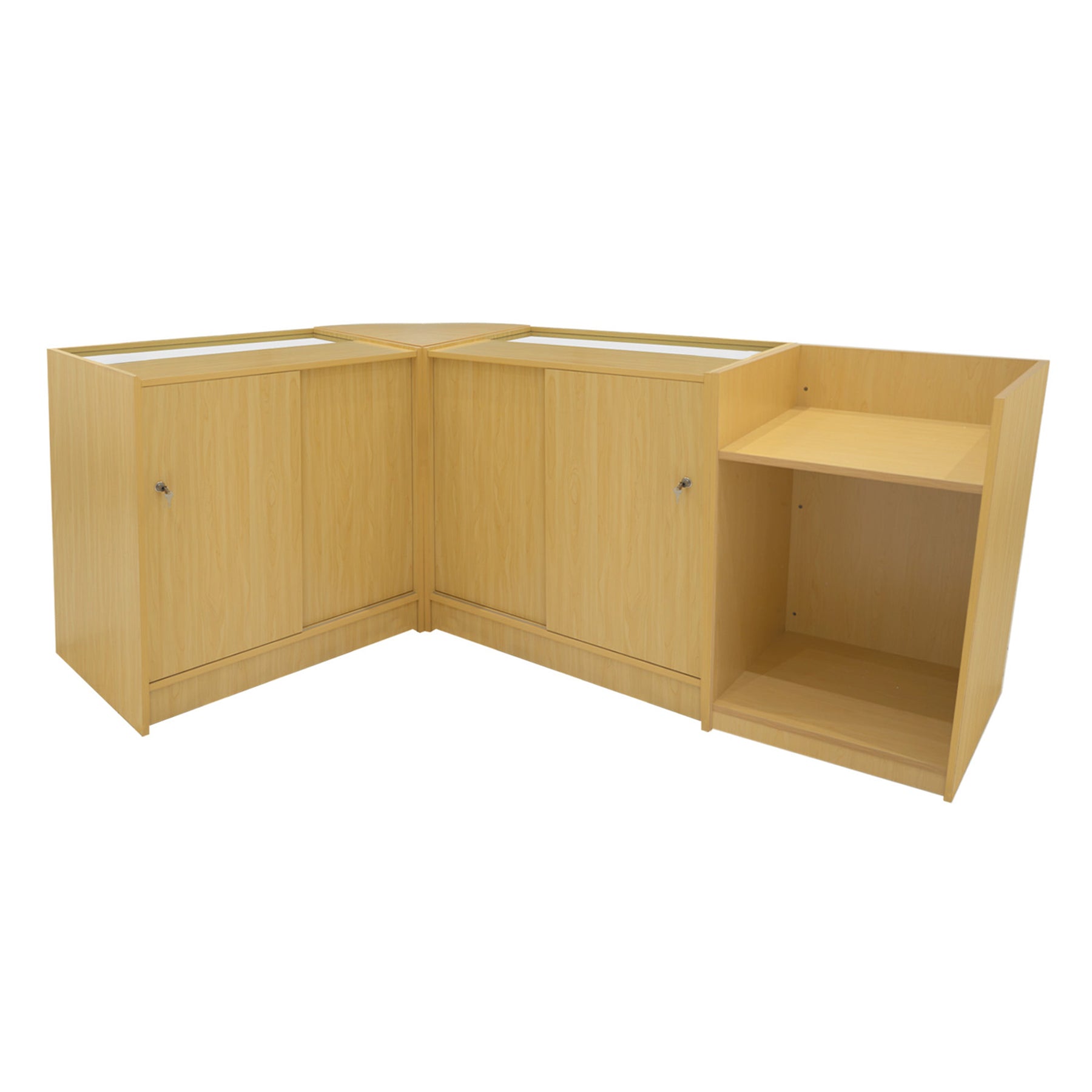Gravity LED Shop Counter Set B900, C900, TB60 & CM60 – Maple Finish
