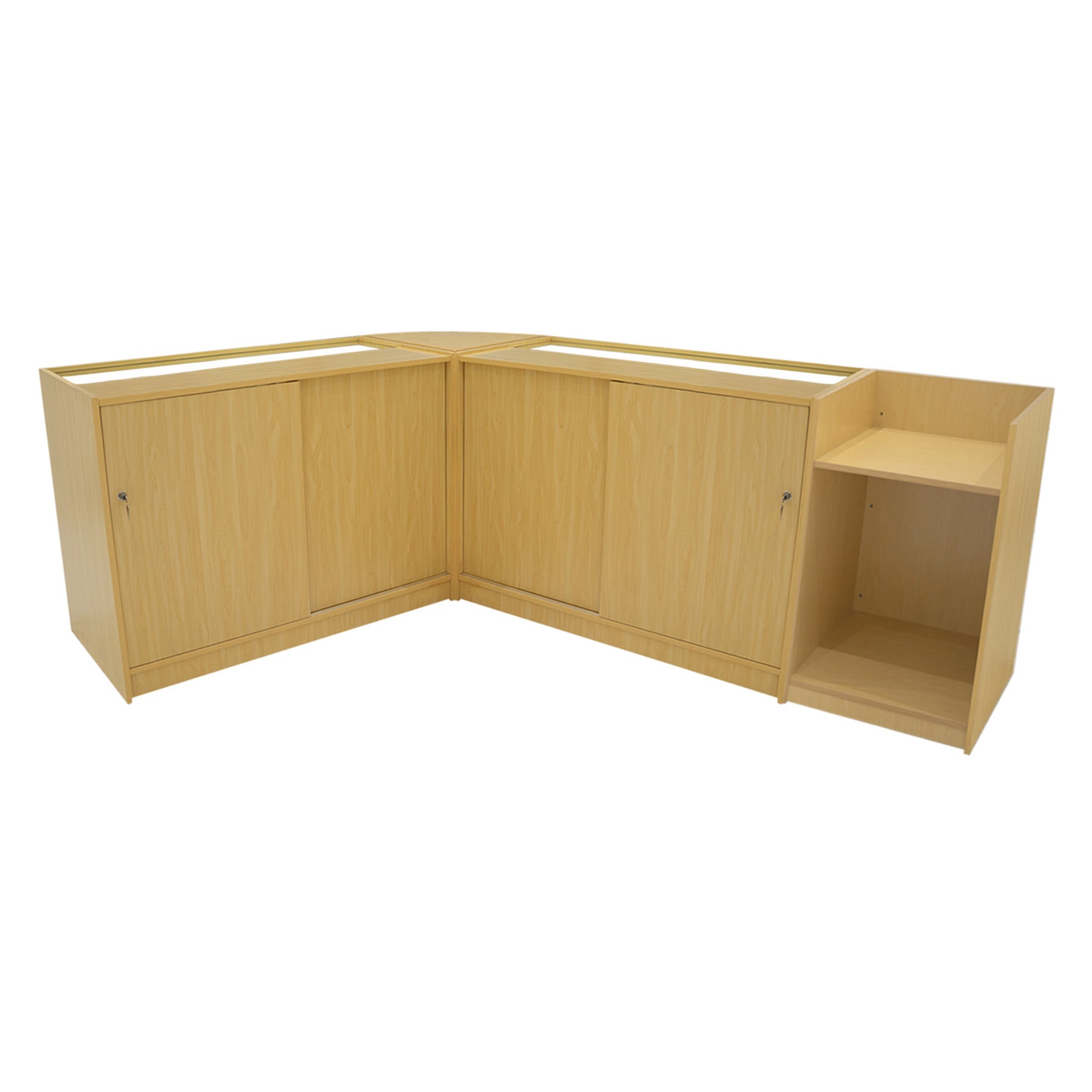 Gravity LED Shop Counter Set – B1200, C1200, TB60, CM60 – Maple Finish