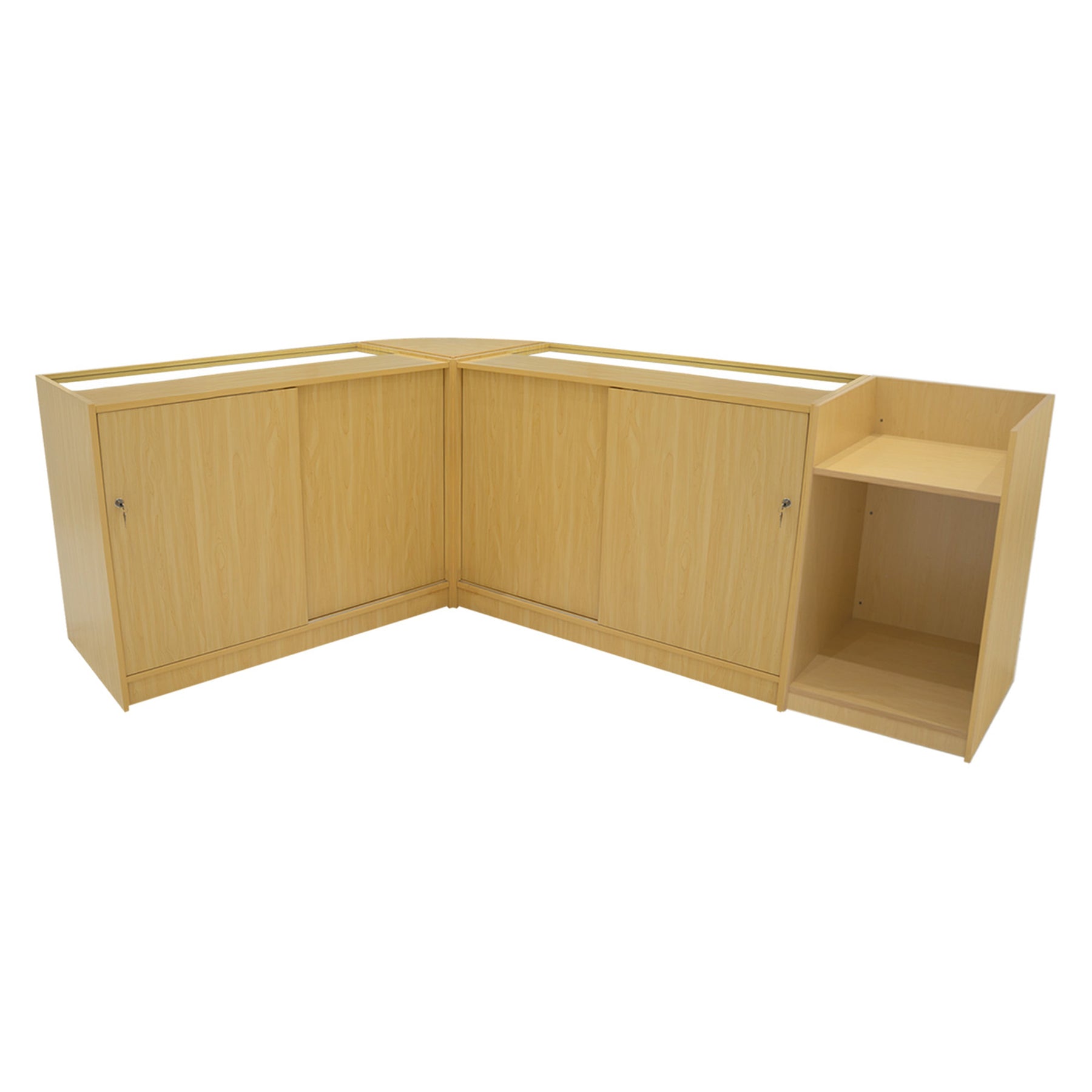 Vega LED Shop Counter Set (K1200, C1200, TB60, CM60) – Maple Finish