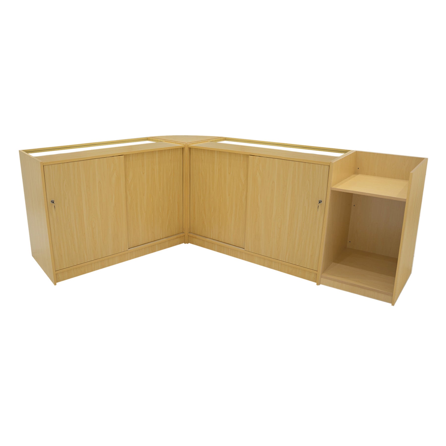Luna LED Shop Counter Set CM60, TB60, and 2 B1500 – Maple