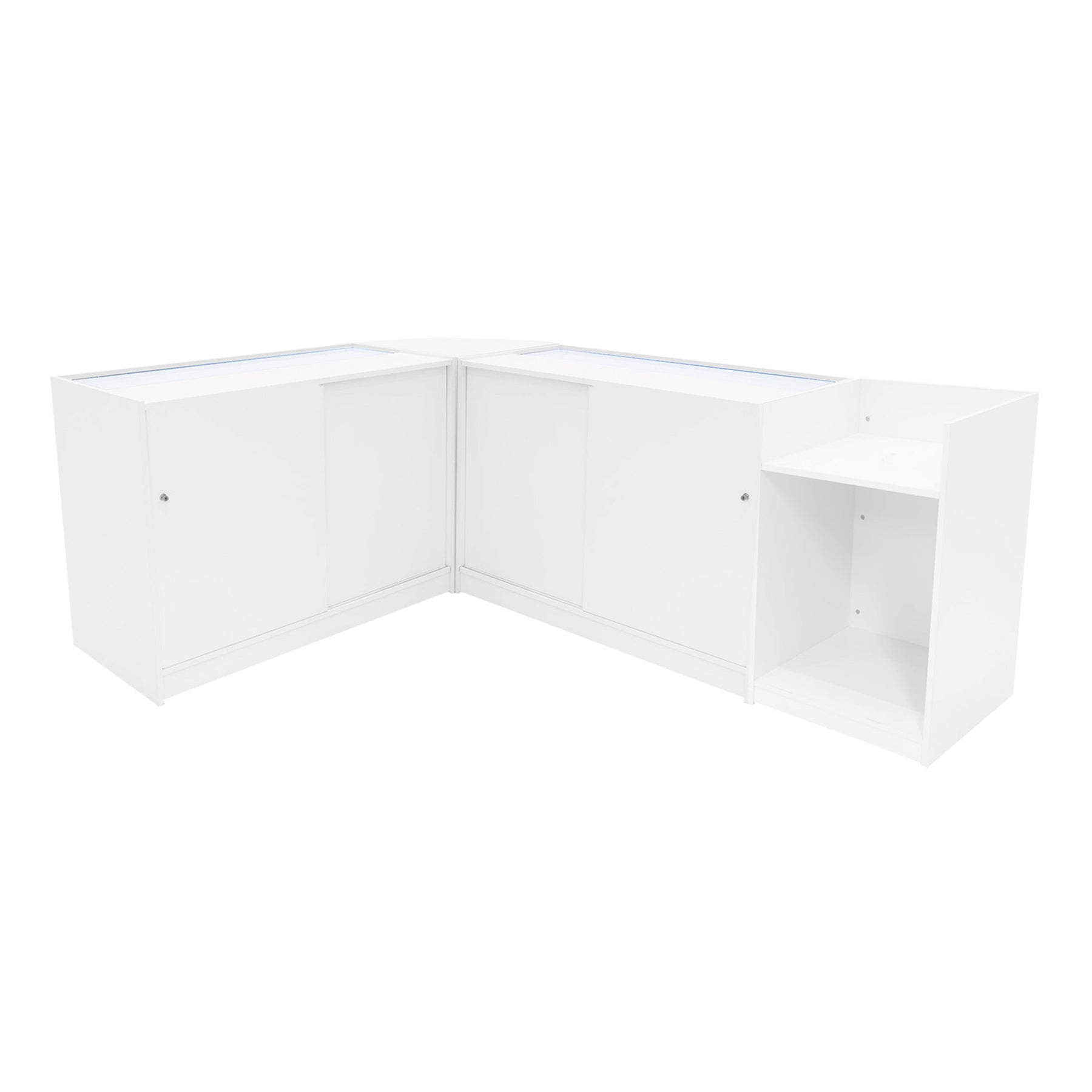 Phoenix LED Shop Counter Set CM60, TB60, and 2x C1200 - White