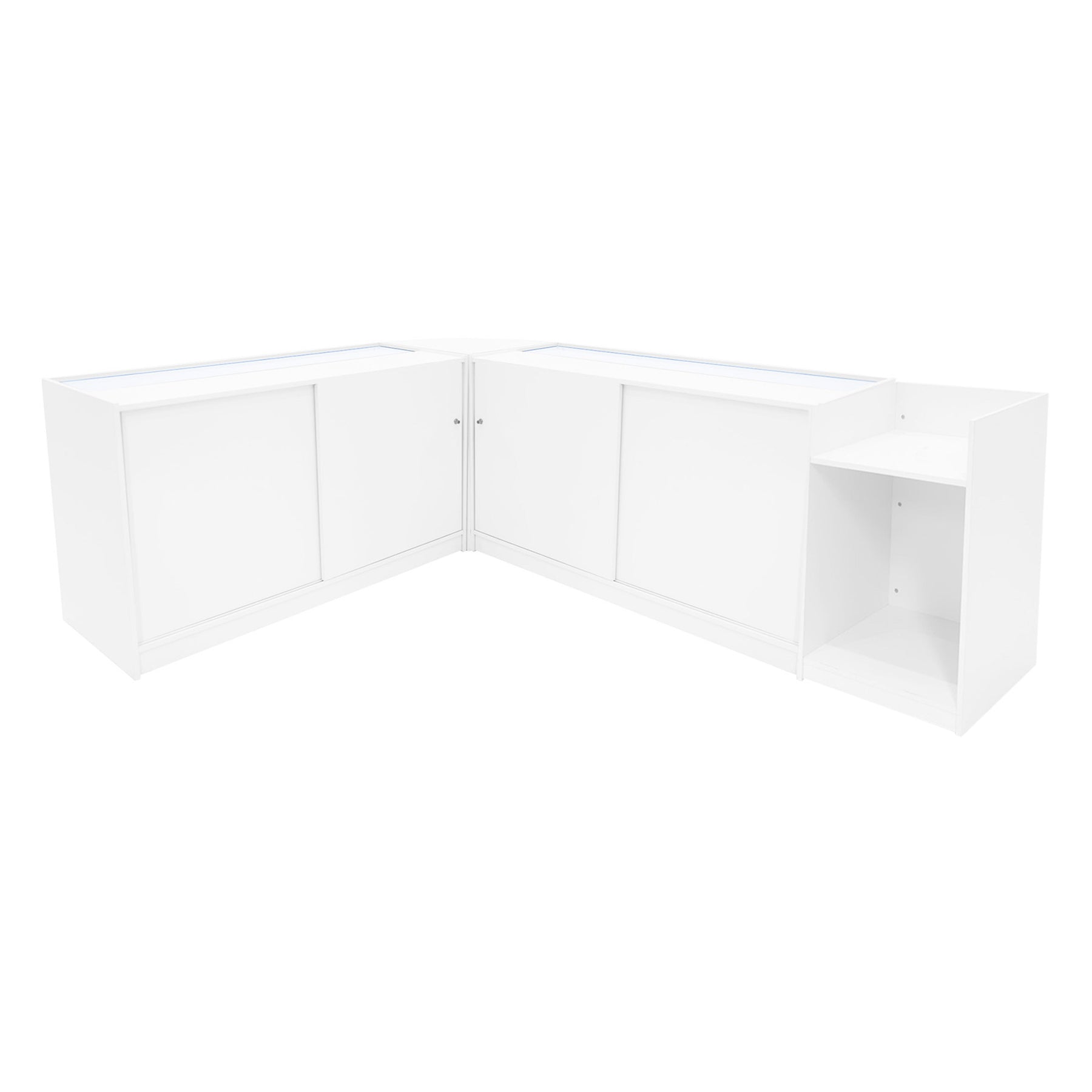 Phoenix LED Shop Counter Set CM60, TB60, and 2x C1500 – White