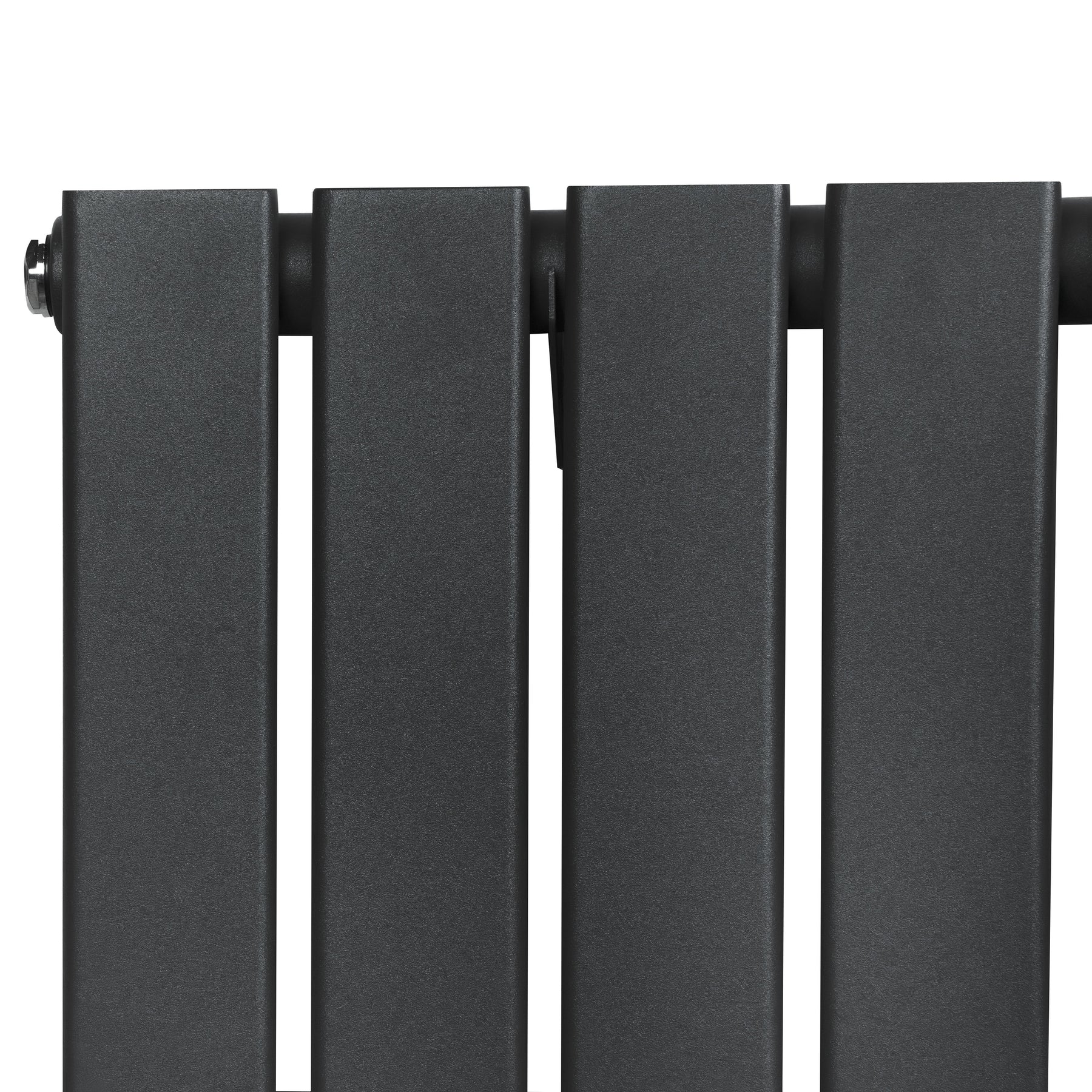 Flat Single Column Radiator & Valves – 600mm x 1400mm – Anthracite Grey
