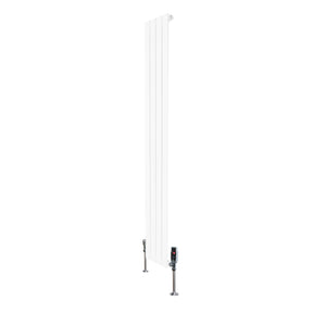 Flat Single Column Radiator & Valves – 1600mm x 280mm – White