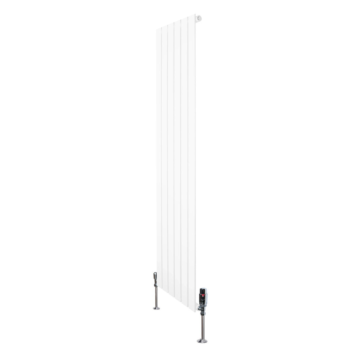 Flat Single Column Radiator & Valves – 1600mm x 420mm – White