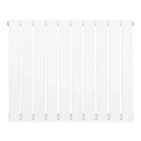 Flat Single Column Radiator - 600 x 700mm - White