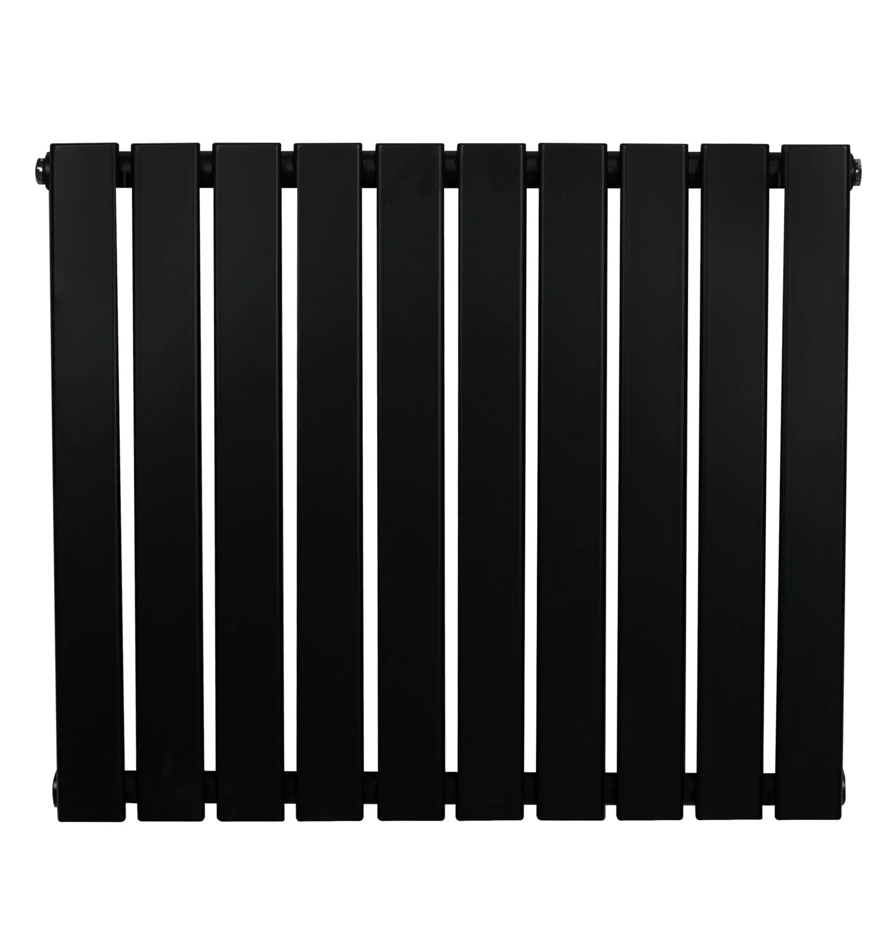 Flat Single Column Radiator - 600 x 700mm - Black