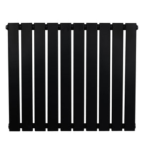 Flat Single Column Radiator - 600 x 700mm - Black