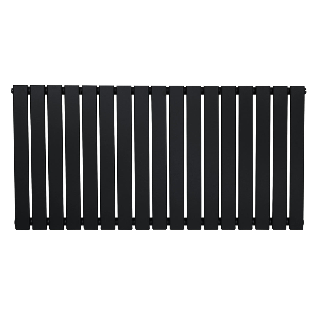 Flat Single Column Radiator - 600 x 1190mm - Black