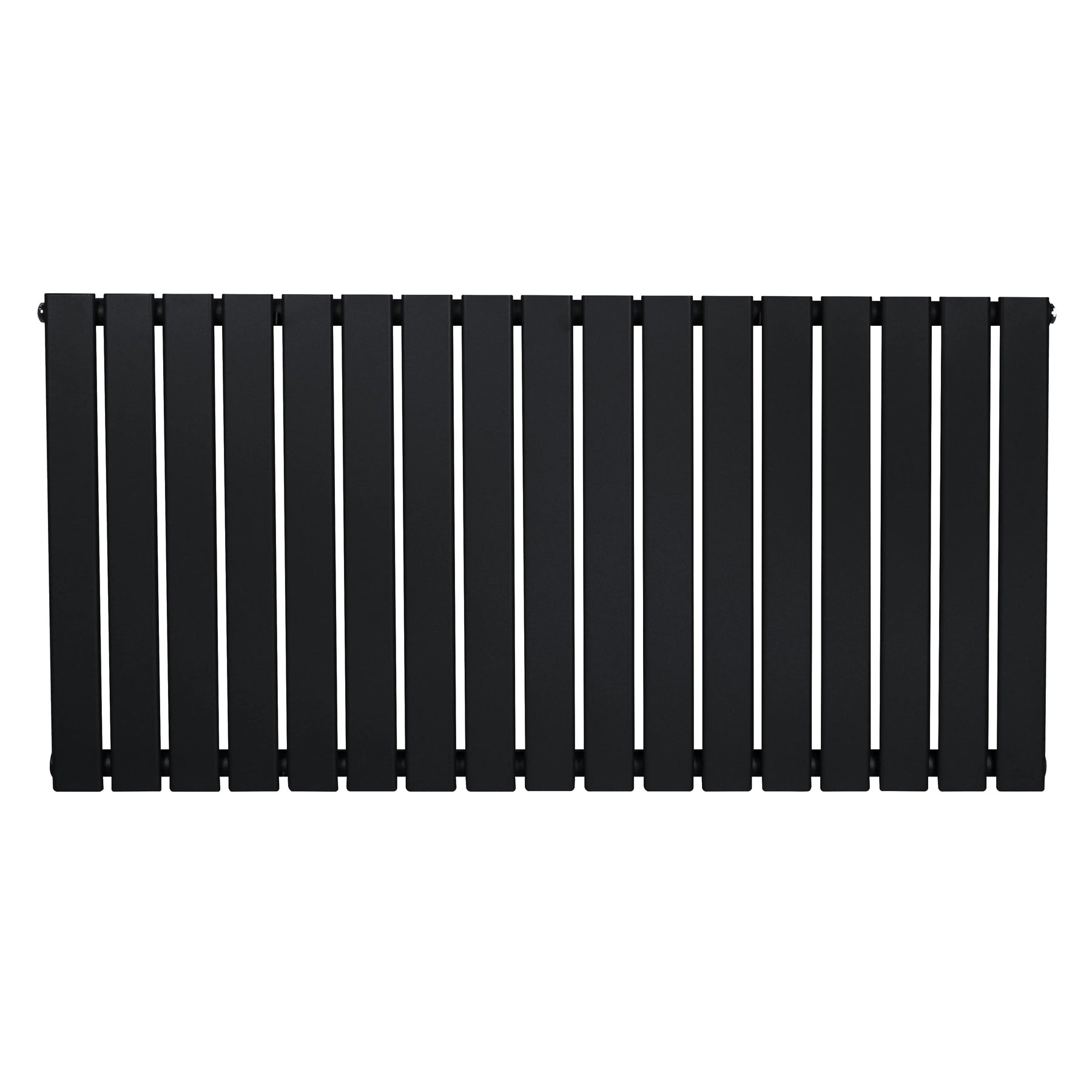 Flat Single Column Radiator - 600 x 1190mm - Black