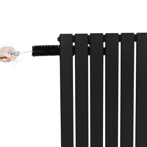 Flat Single Column Radiator - 600 x 1400mm - Black