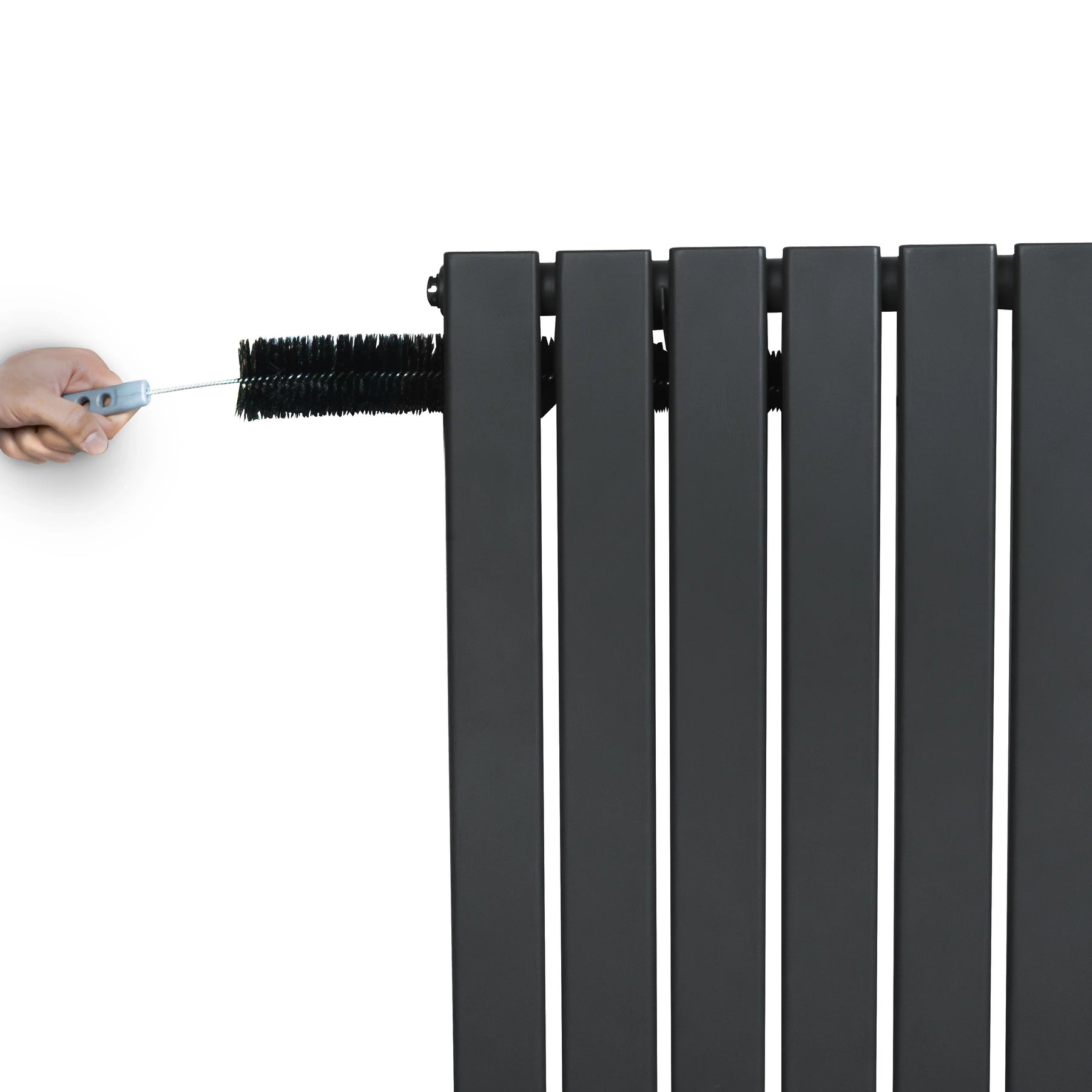 Flat Single Column Radiator - 1600 x 280mm - Anthracite Grey