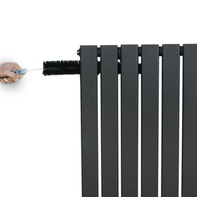 Flat Single Column Radiator - 1600 x 280mm - Anthracite Grey