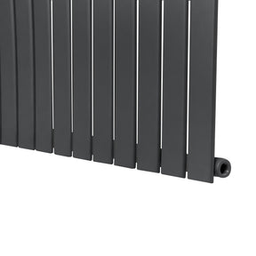 Flat Single Column Radiator - 1600 x 280mm - Anthracite Grey