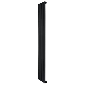 Flat Single Column Radiator - 1600 x 280mm - Black