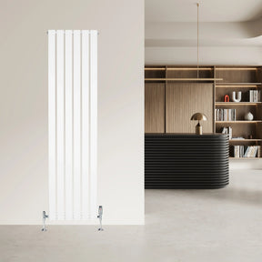 Flat Single Column Radiator - 1600 x 420mm - White