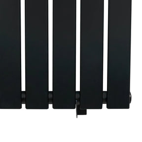 Flat Single Column Radiator - 1600 x 420mm - Black