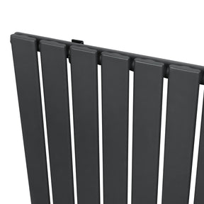 Flat Single Column Radiator - 1600 x 700mm - Anthracite Grey
