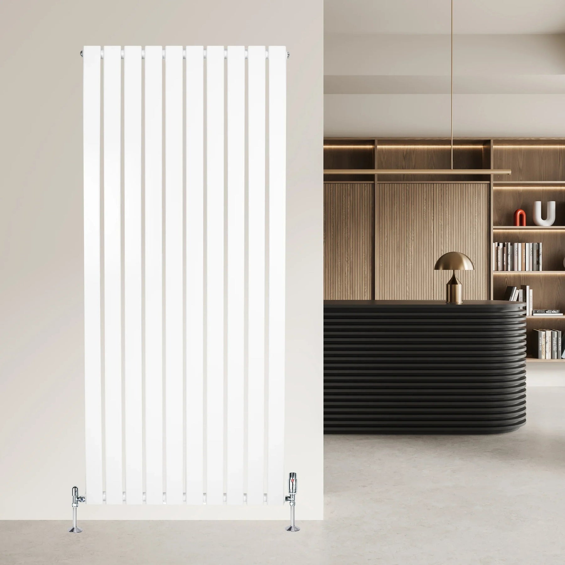 Flat Single Column Radiator - 1600 x 700mm - White