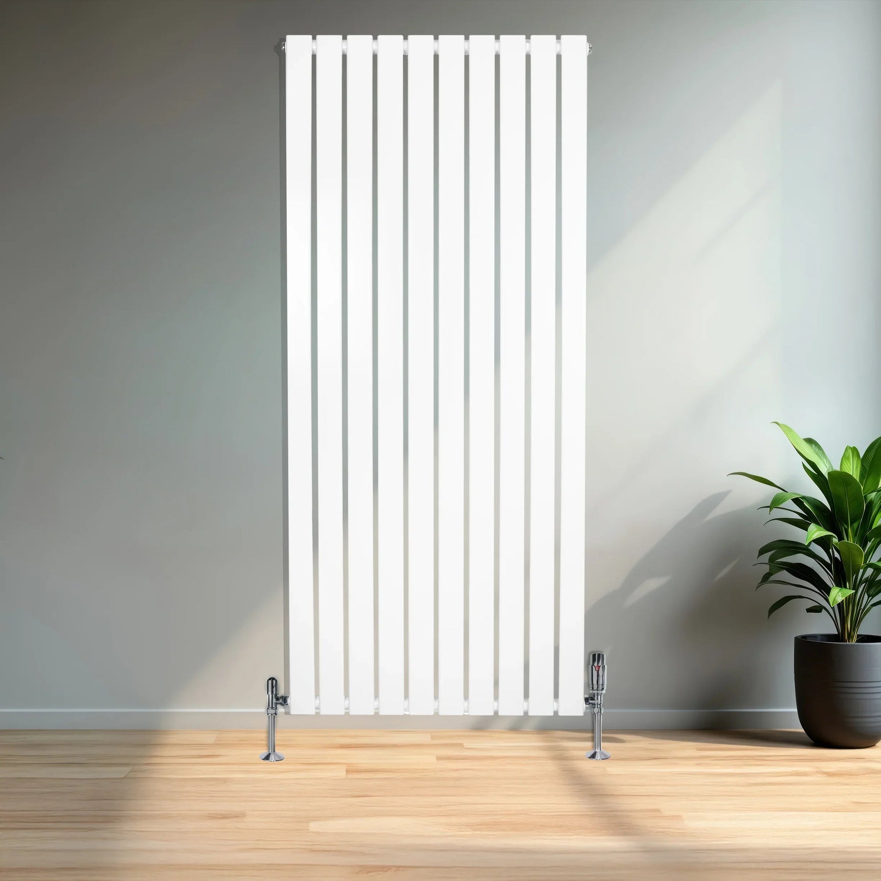 Flat Single Column Radiator - 1600 x 700mm - White