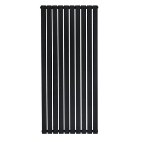 Flat Single Column Radiator - 1600 x 700mm - Black