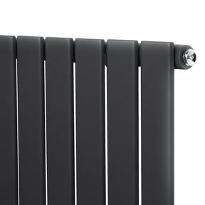 Flat Single Column Radiator - 1800 x 280mm - Anthracite Grey