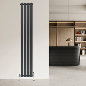 Flat Single Column Radiator - 1800 x 280mm - Anthracite Grey