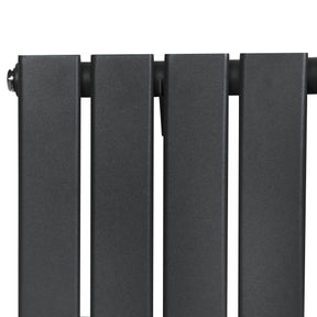 Flat Single Column Radiator - 1800 x 280mm - Anthracite Grey
