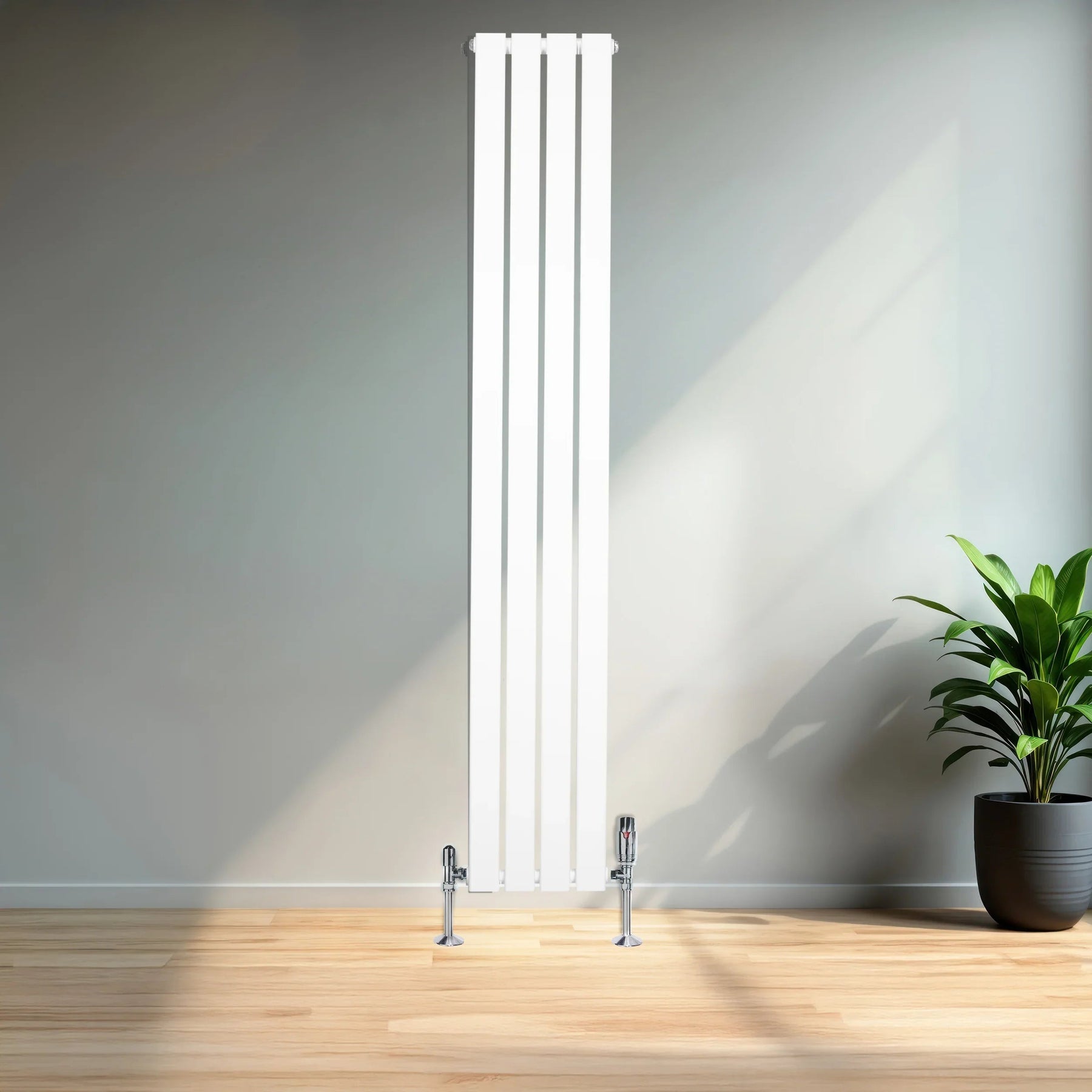 Flat Single Column Radiator - 1800 x 280mm - White