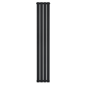 Flat Single Column Radiator - 1800 x 280mm - Black