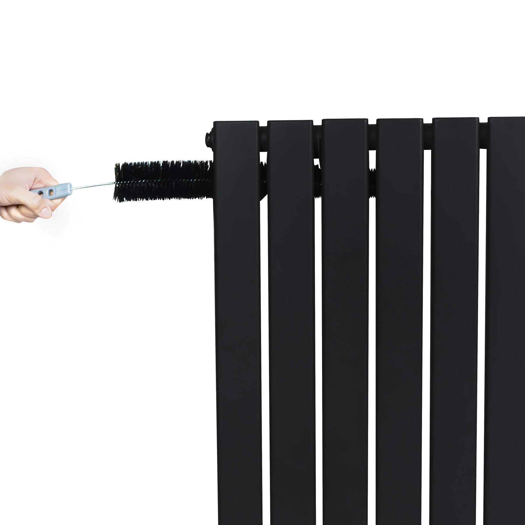Flat Single Column Radiator - 1800 x 280mm - Black