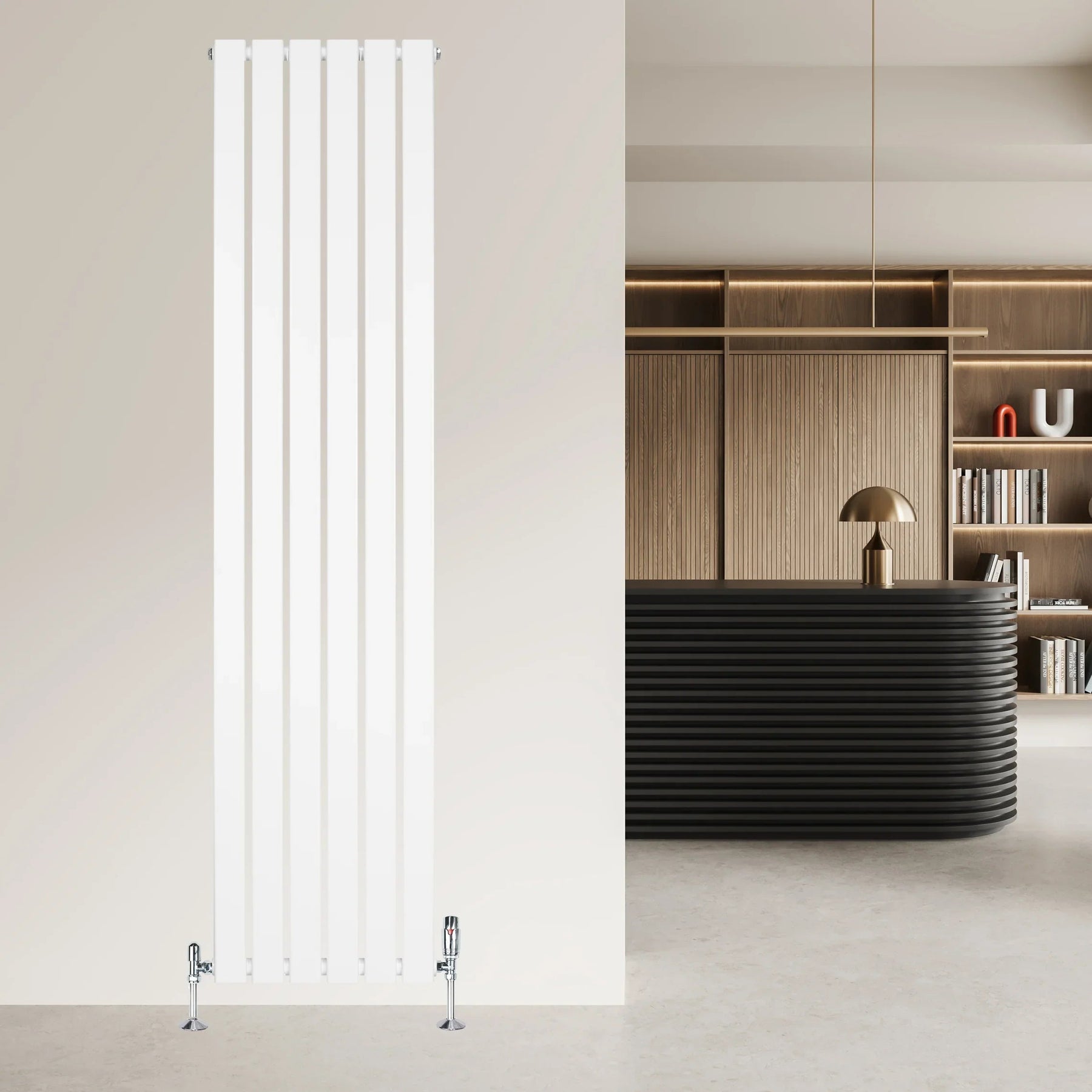 Flat Single Column Radiator - 1800 x 420mm - White