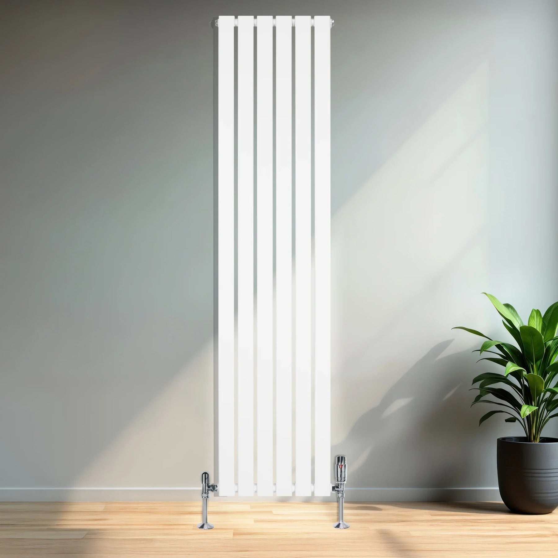 Flat Single Column Radiator - 1800 x 420mm - White